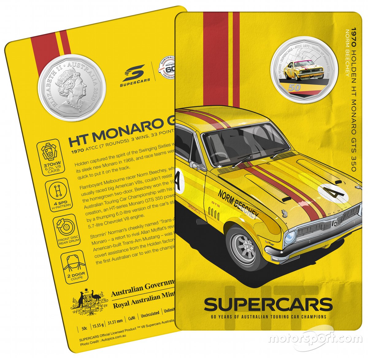 Pièces de monnaie Royal Australian Mint Supercars