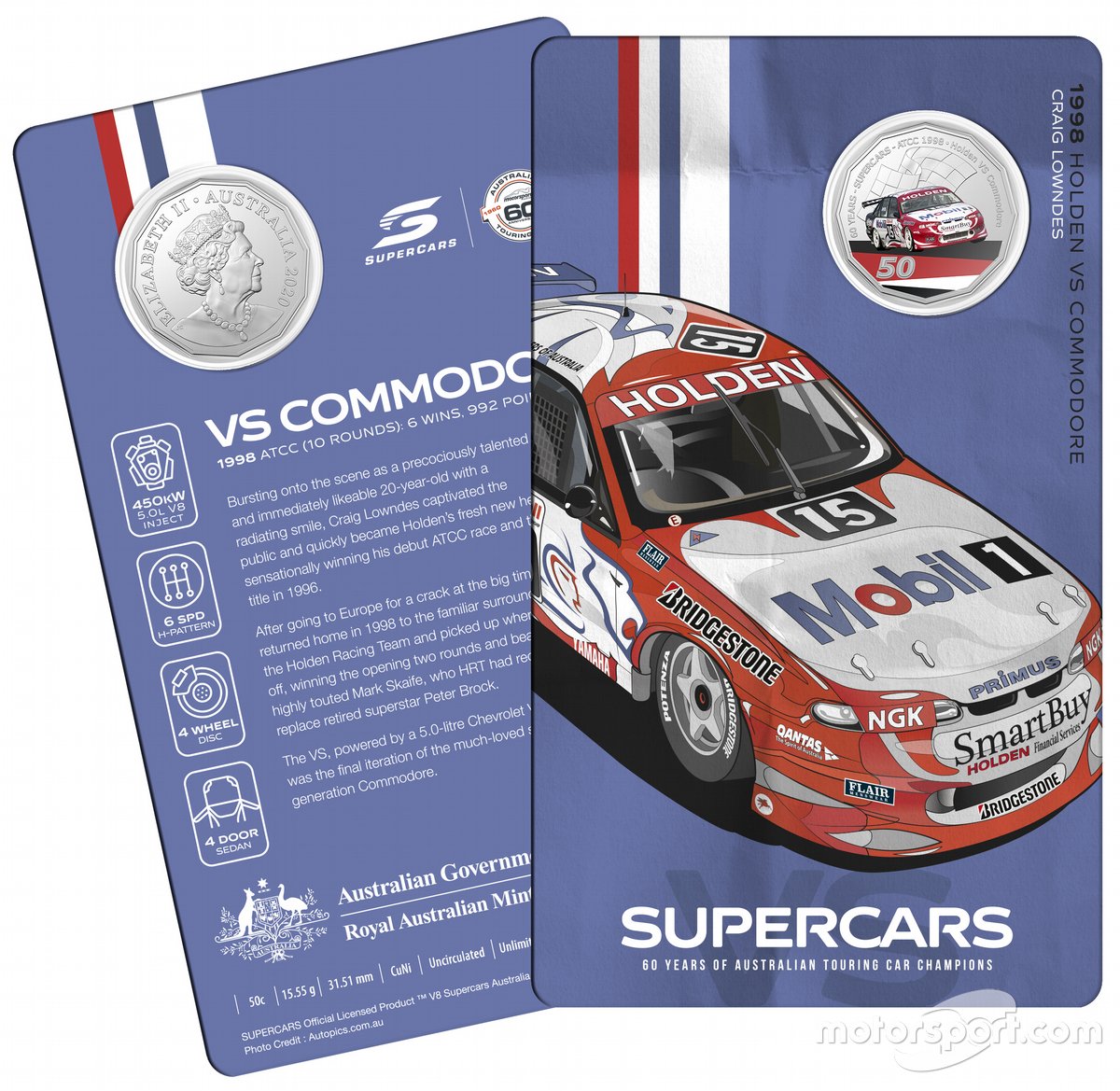 Pièces de monnaie Royal Australian Mint Supercars