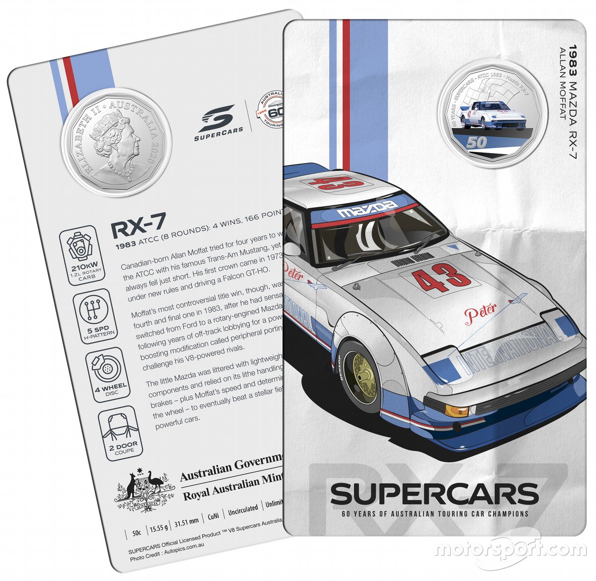 Pièces de monnaie Royal Australian Mint Supercars