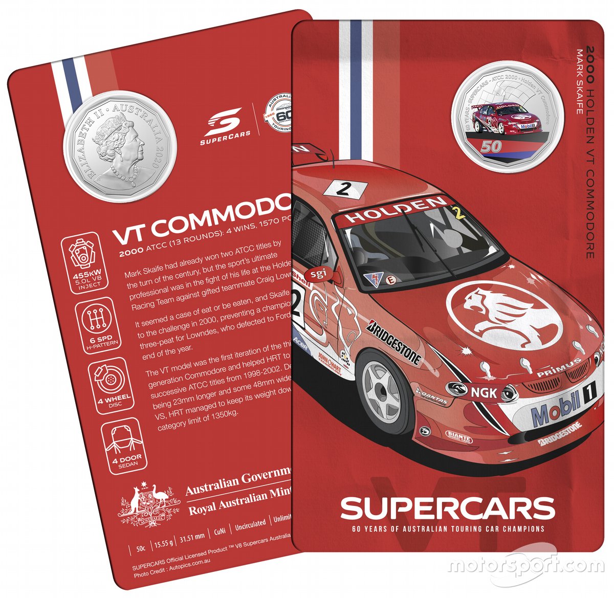 Pièces de monnaie Royal Australian Mint Supercars