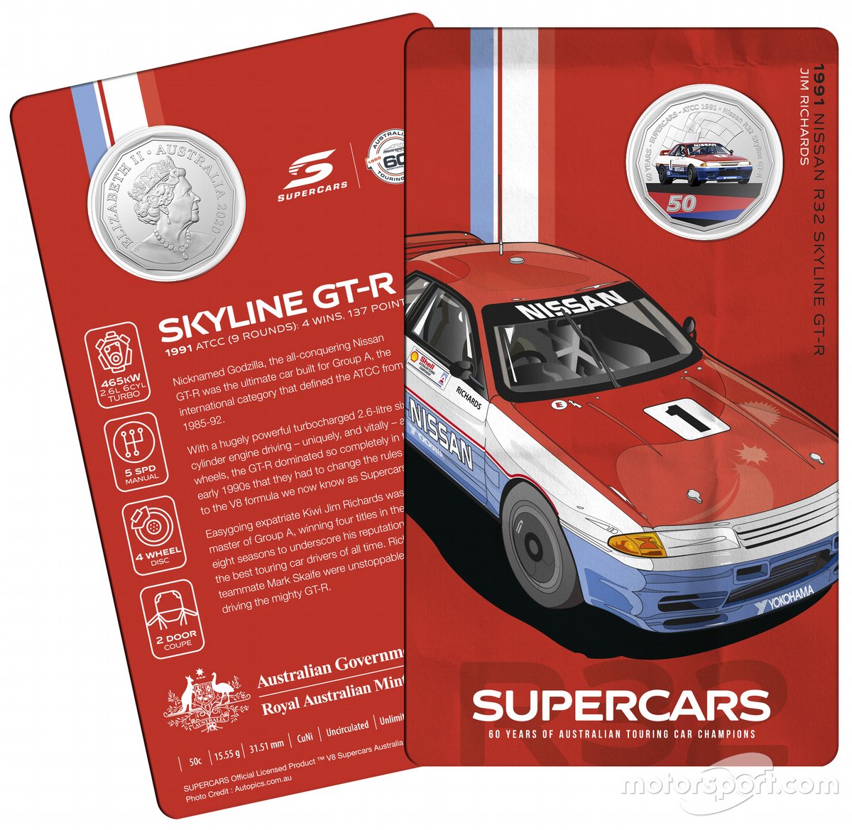 Pièces de monnaie Royal Australian Mint Supercars