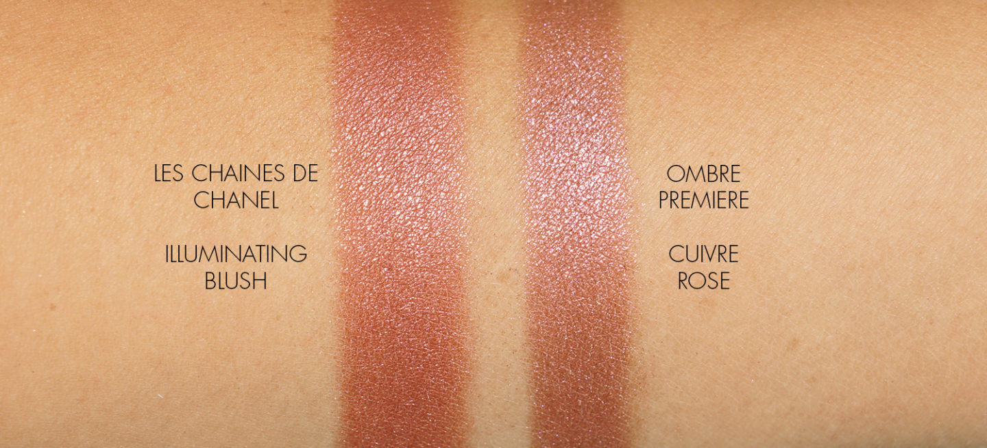 Fard à paupières Chanel Holiday 2020 Les Chaines de Chanel vs Rose Cuivre