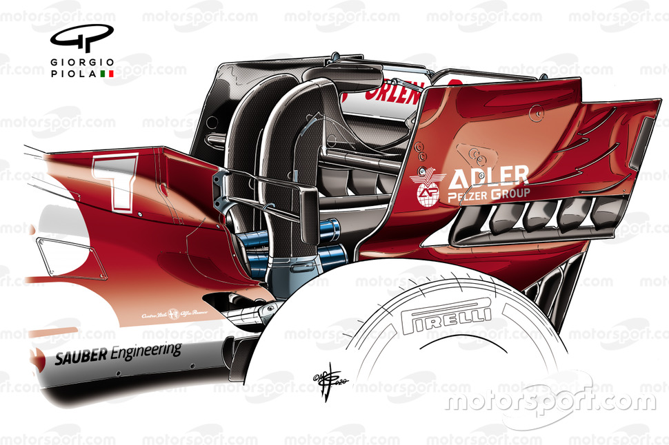 Plaque d'extrémité arrière Alfa Romeo Racing C39 