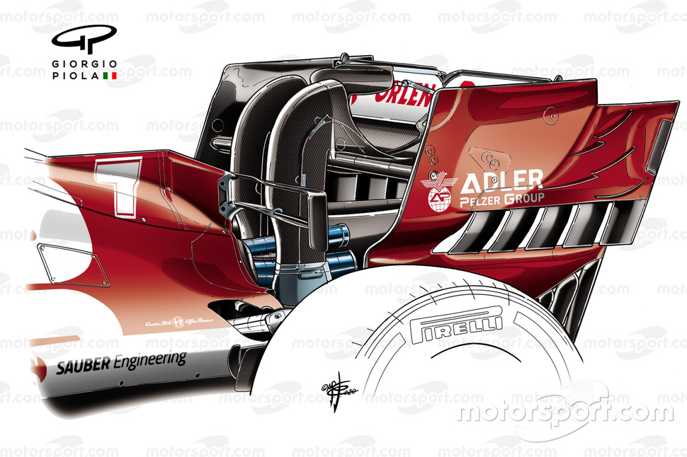 Plaque d'extrémité arrière ancienne Alfa Romeo Racing C39
