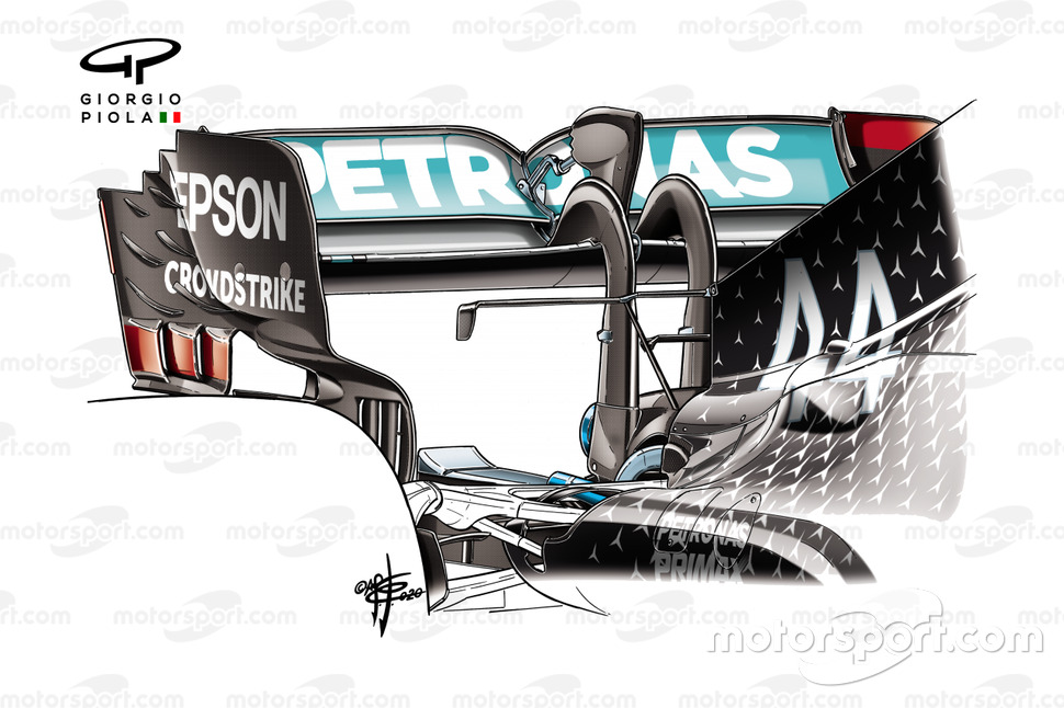 Aileron arrière Mercedes AMG F1 W11