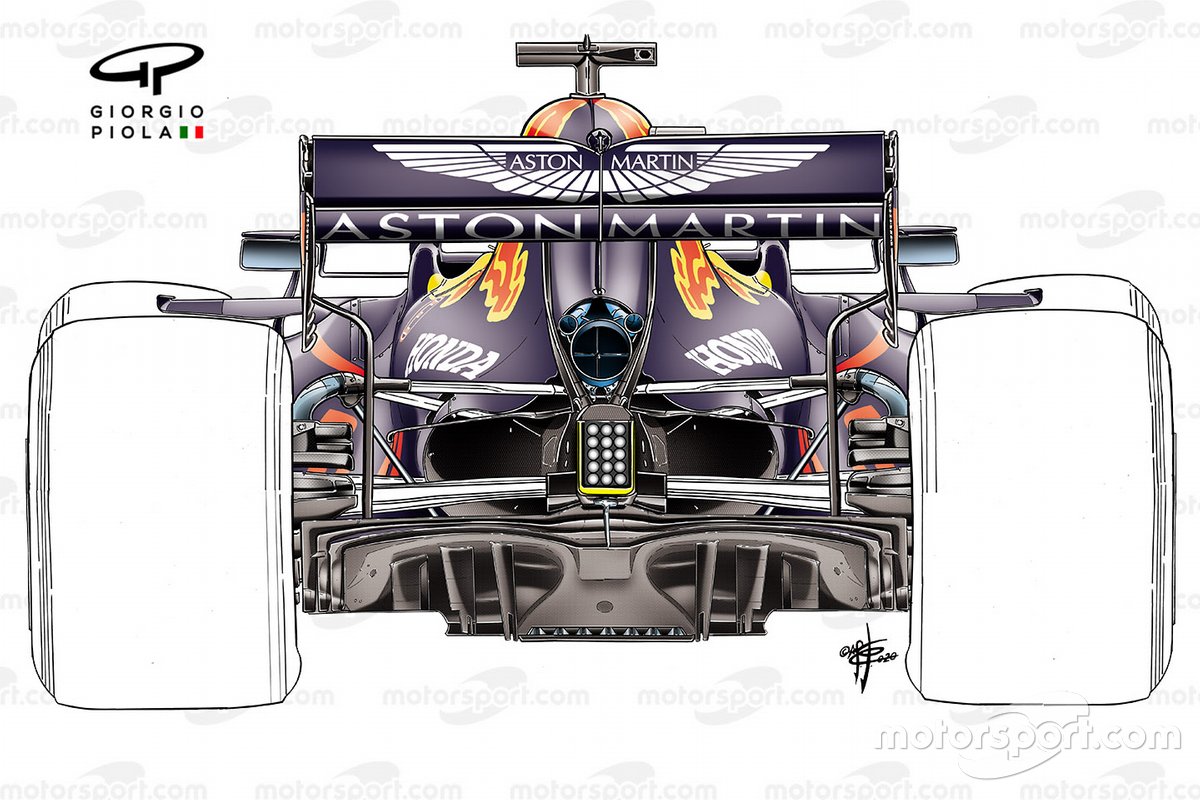 Red Bull Racing RB16 ancien détail de la suspension arrière