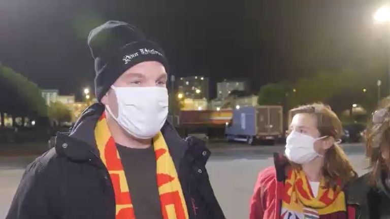 Les fans étaient calmes à l'idée de venir au stade