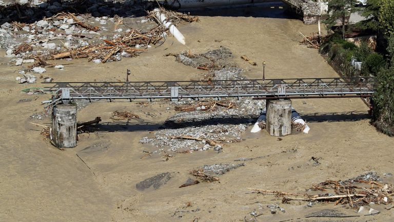 Un pont de la commune de Roquebillière a été détruit