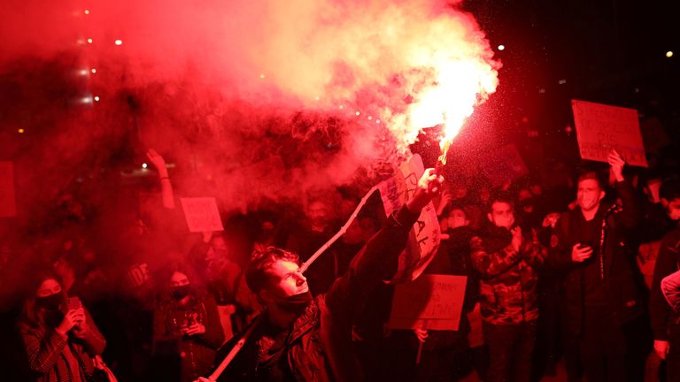 Manifestations contre l'avortement à Varsovie