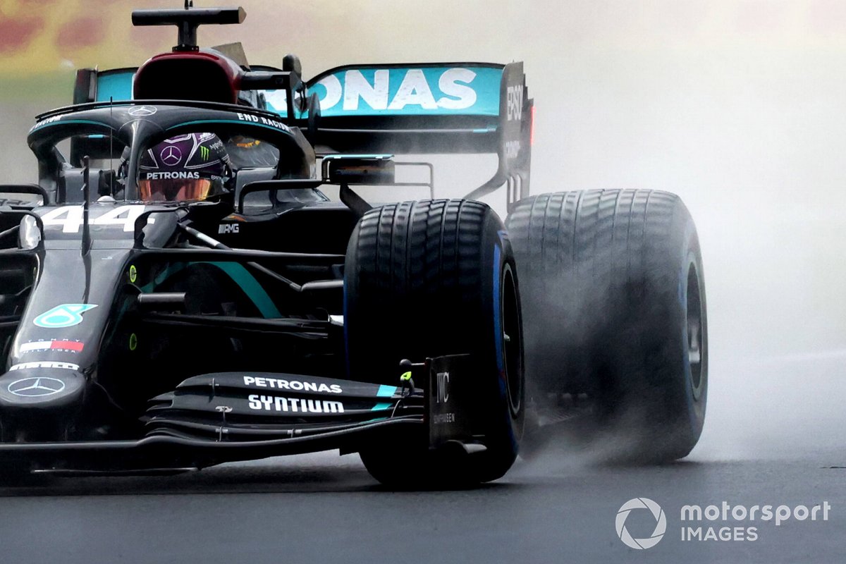 Lewis Hamilton, blocage des pneus Mercedes F1 W11