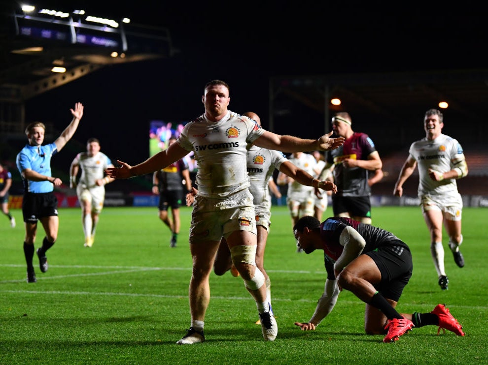 Sam Simmonds envoie un rappel catégorique à Eddie Jones alors que le triplé met la défense d’Exeter sur pied