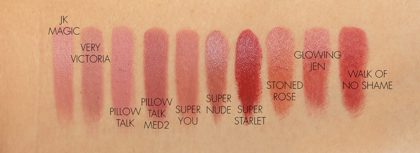 Échantillons de rouge à lèvres neutre Charlotte Tilbury