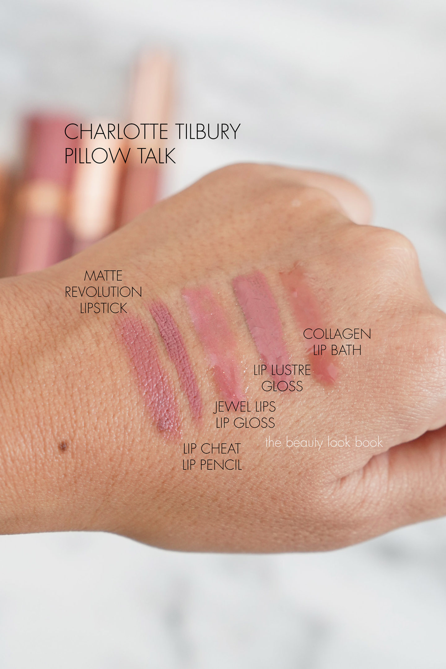 Charlotte Tilbury Pillow Talk Lip Swatches