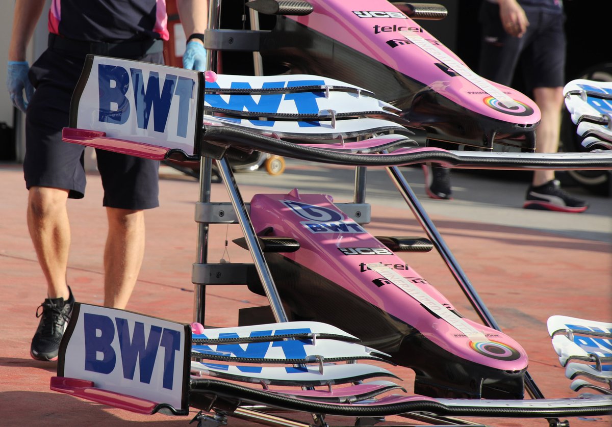 Détail de l'aileron avant du Racing Point RP20