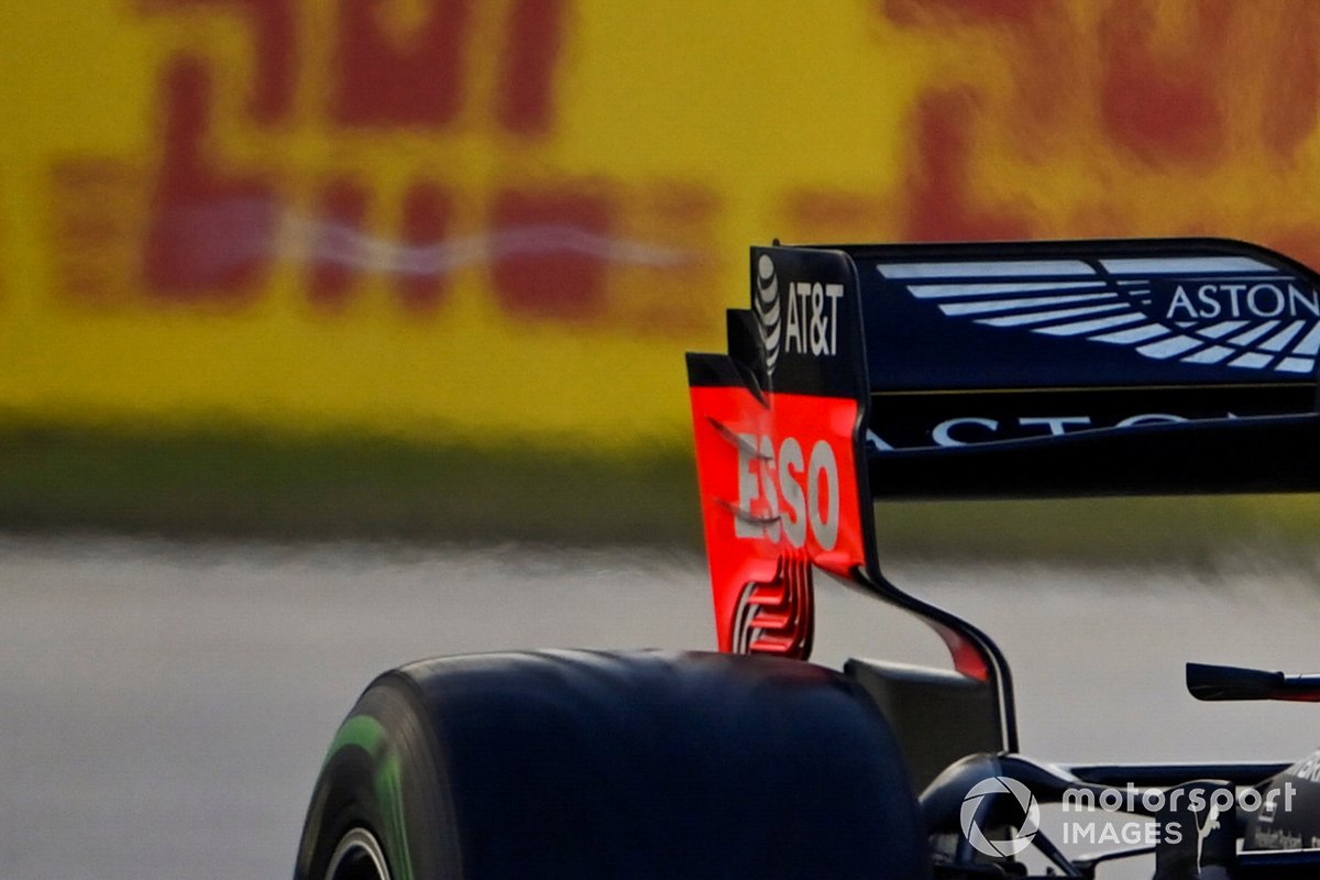 Détail de l'aileron arrière de la Red Bull Racing RB16