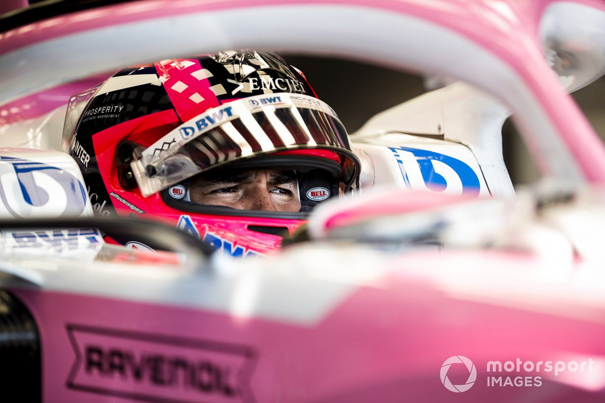 Sergio Perez, Racing Point, dans son cockpit