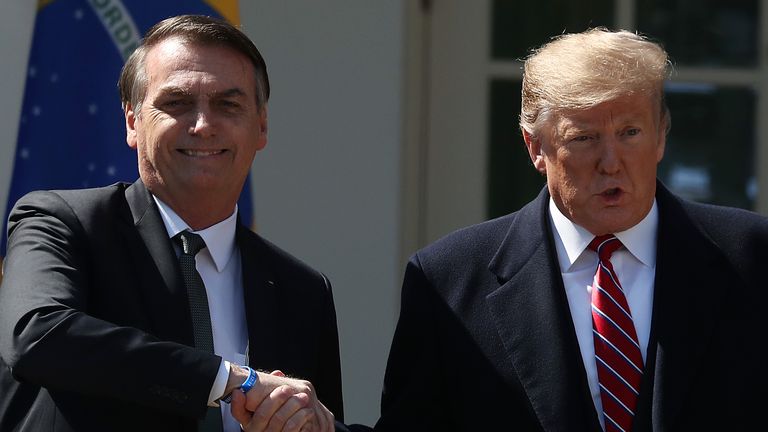 Le président brésilien Jair Bolsonaro a été un proche allié de M. Trump