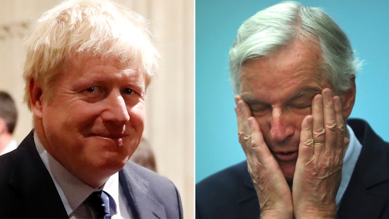 Boris Johnson et Michel Barnier