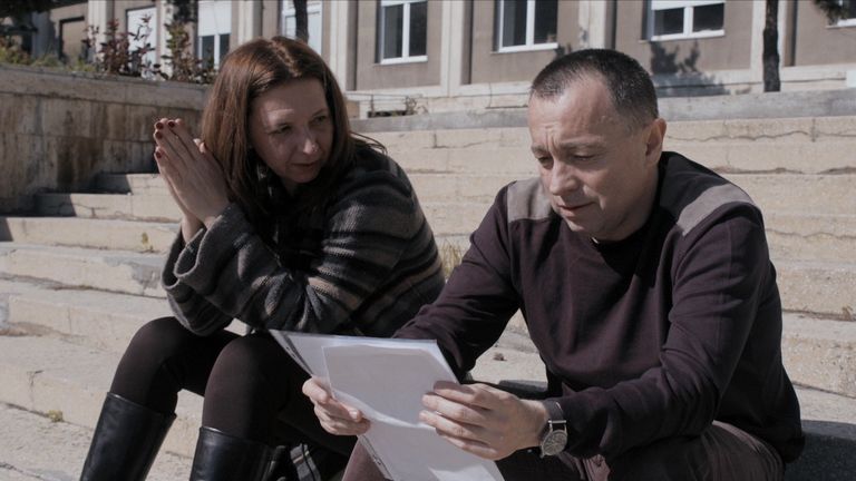 Tolontan, rédacteur en chef de la Gazette des sports et Mirela Neag.  Pic: Photos de Magnolia