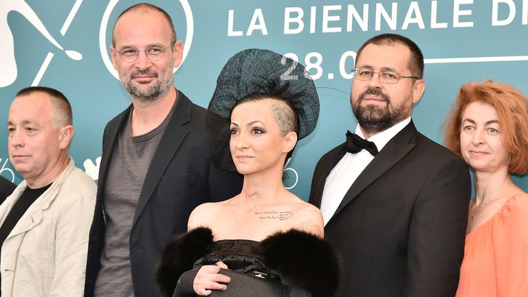 L'équipe collective à la Mostra de Venise en 2019