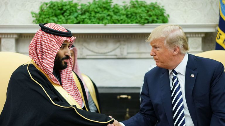 Donald Trump et le prince héritier d'Arabie saoudite Mohammed ben Salmane