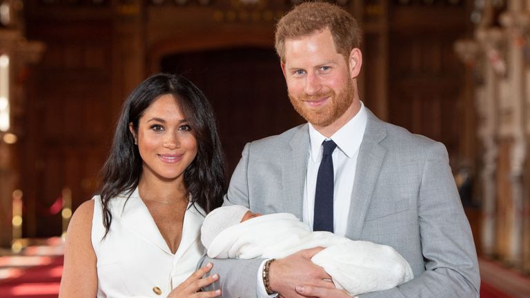 Harry et Meghan avec bébé Archie