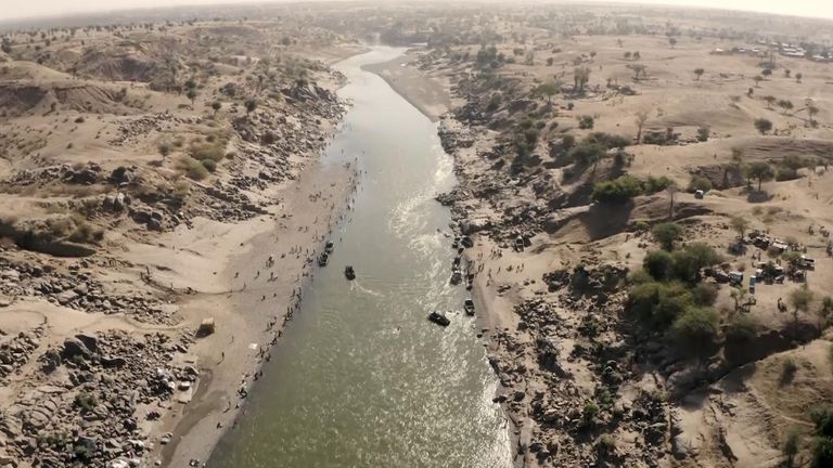 La rivière Tekeze forme une frontière naturelle entre l'Éthiopie et le Soudan