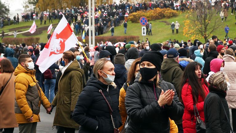 Les partisans de l'opposition se sont réunis à Minsk