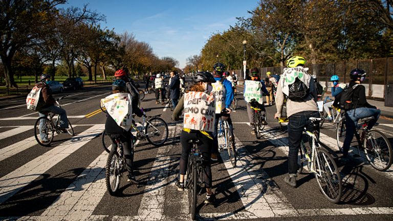 Cycle des manifestants à la Maison Blanche 