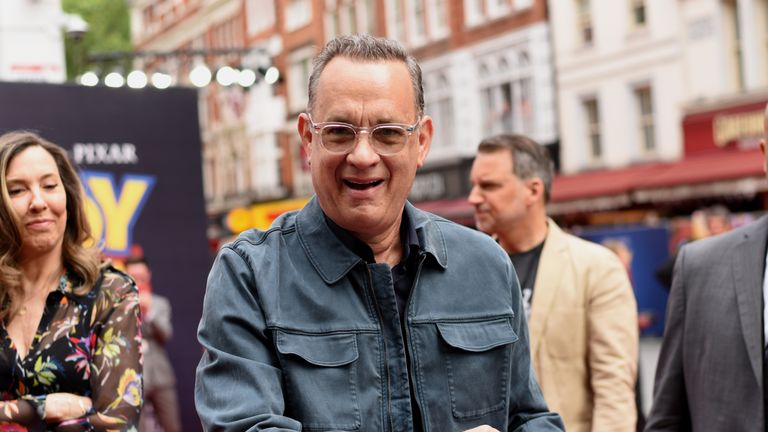 Londres, ANGLETERRE - 16 juin: Tom Hanks assiste à la première européenne de Disney et Pixar's 