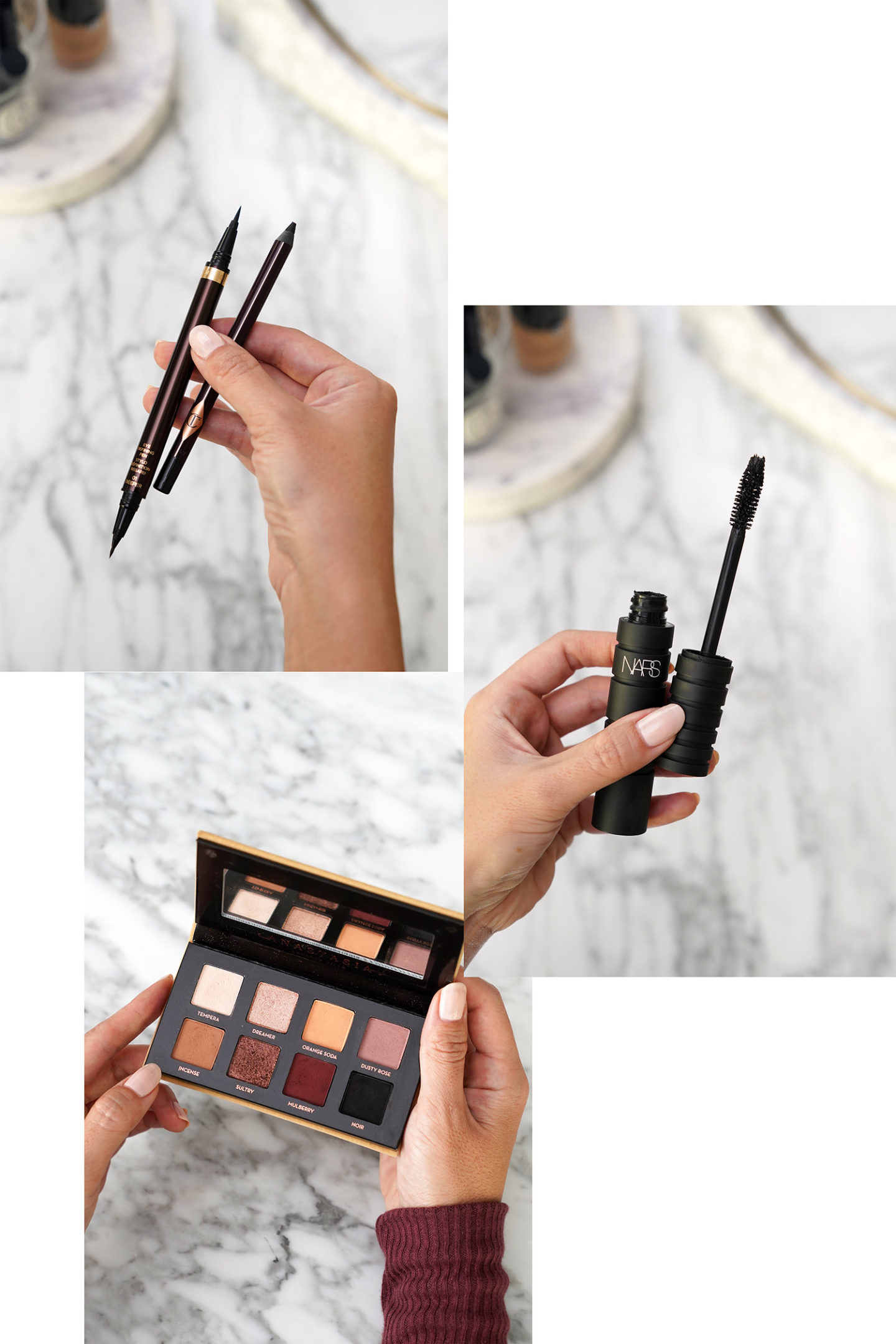 Maquillage pour les yeux Agrafes Tom Ford Eyeliner, Charlotte Tilbury et NARS