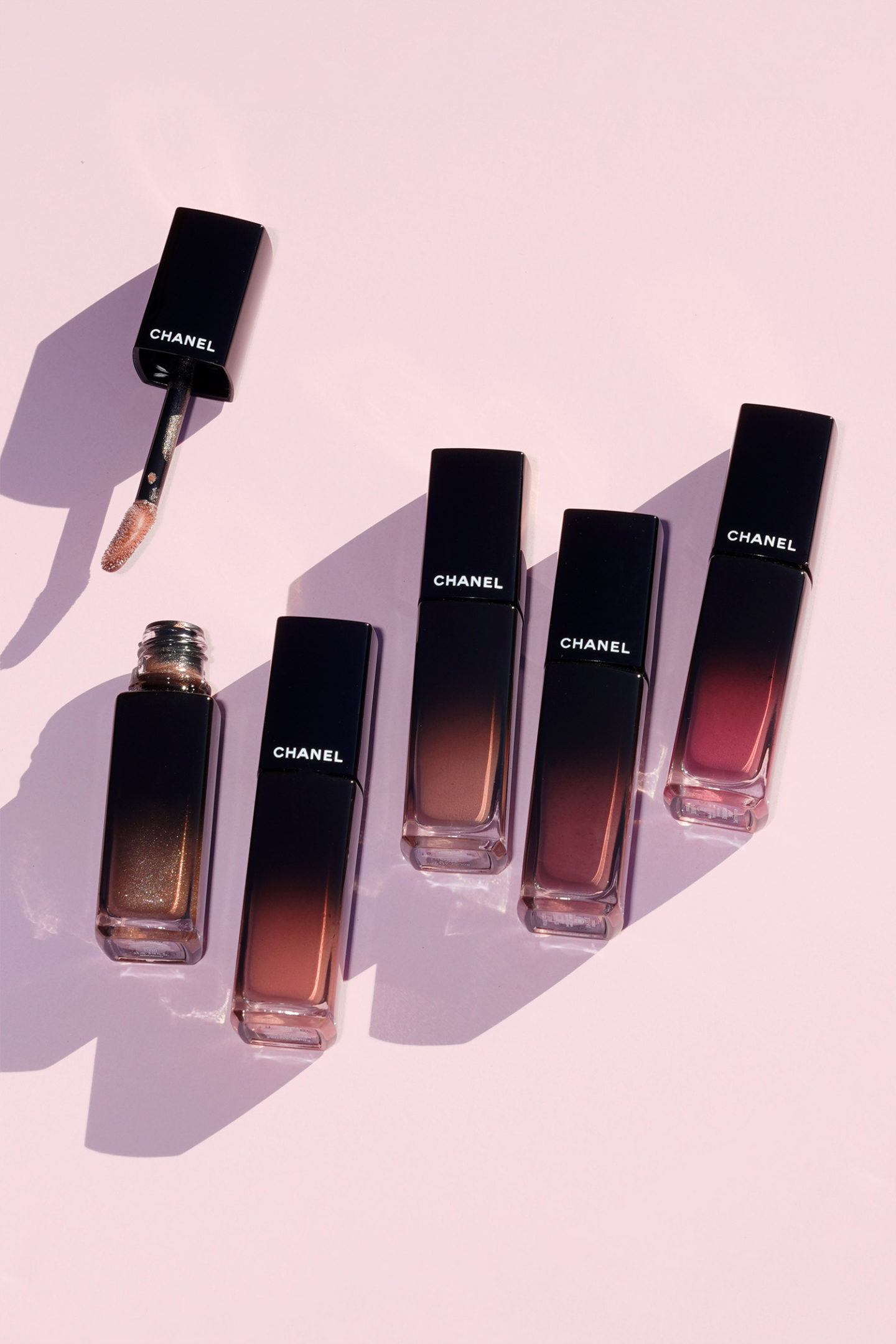 Chanel Rouge Allure Laque 60 Inflexible, 61 Continuous, 62 Still, 63 Ultimate, 64 Exigence