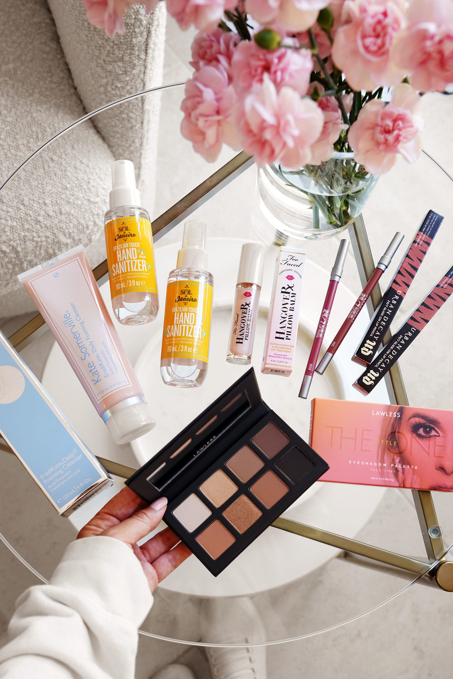 Sephora Haul Kate Somerville, désinfectant pour les mains Sol de Janeiro, palette Lawless