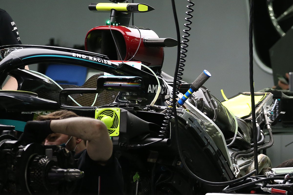 Détail du radiateur Mercedes W11