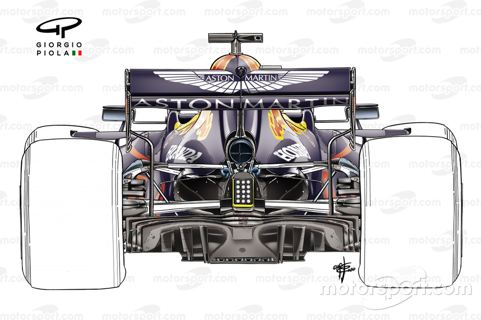 Red Bull Racing RB16 arrière, montant unique