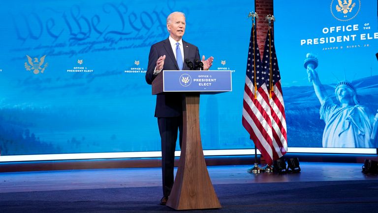 Joe Biden s'adresse à la nation depuis Wilmington, Delaware