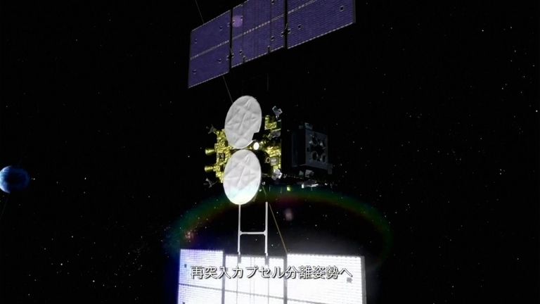 Le vaisseau spatial Hayabusa2.  Pic: JAXA