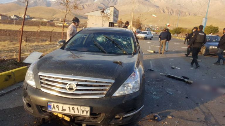 La scène de l'attaque.  Pic: IRIB / EPA-EFE / Shutterstock 