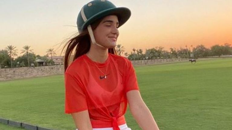 Le mannequin Andrea D'IVa a déclaré sur Instagram qu'elle et Mazepin étaient de `` bons amis '' Pic: Instagram