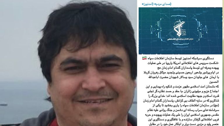 Ruhollah Zam (à gauche) exploitait la chaîne Amad News sur Telegram qui a été saisie par le CGRI