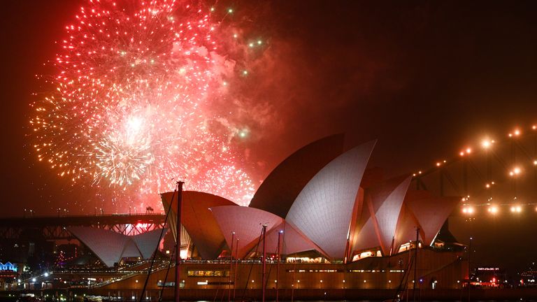 Feux d'artifice du Nouvel An 2019 à Sydney