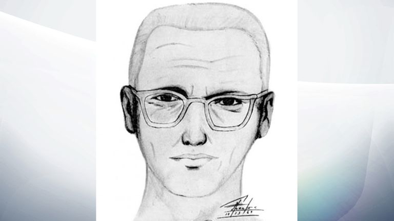 Croquis d'un artiste basé sur le témoignage d'une victime sur le tueur de zodiaque en Californie dans les années 60 et 70