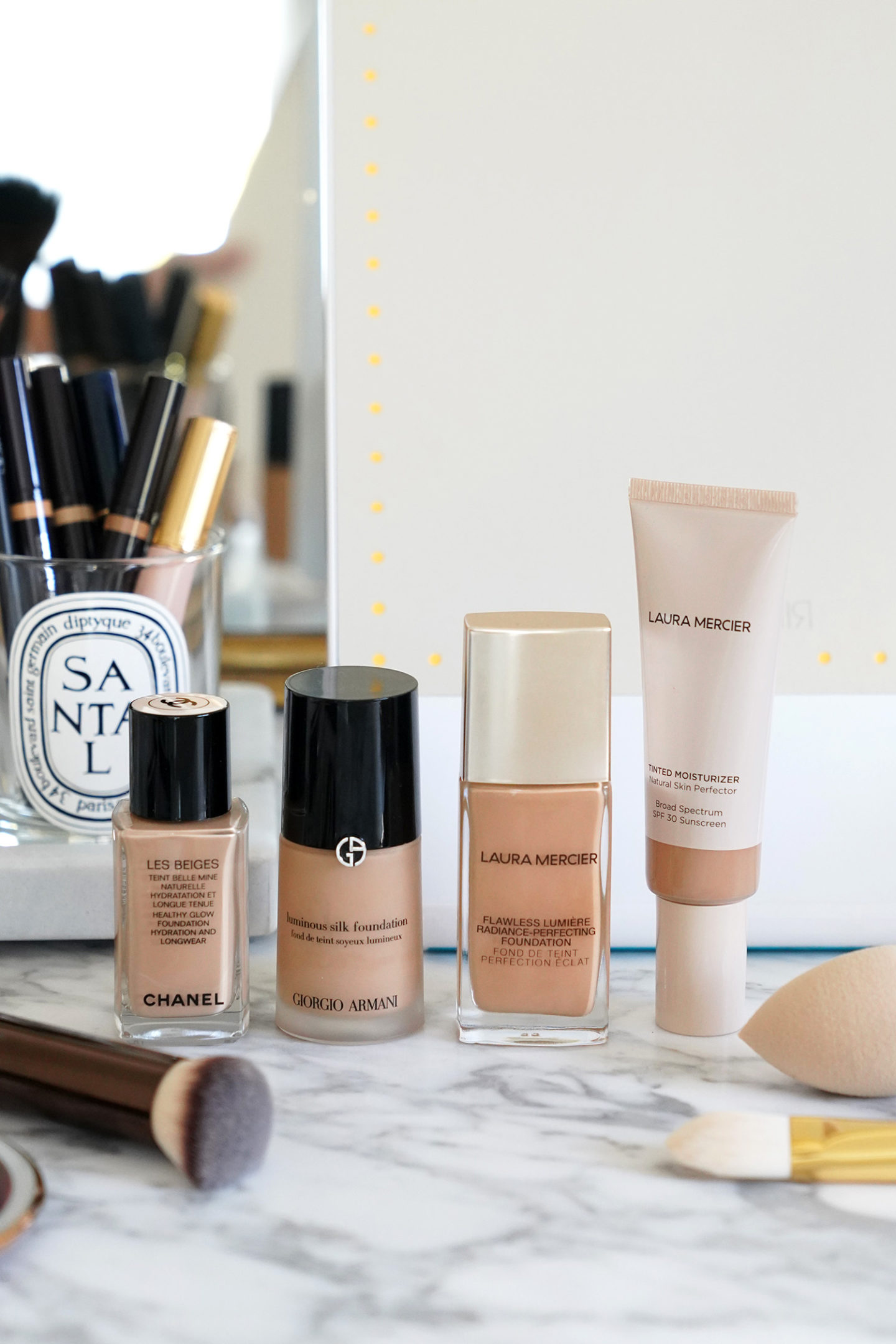 Meilleures fondations Glow Chanel, Armani, Laura Mercier