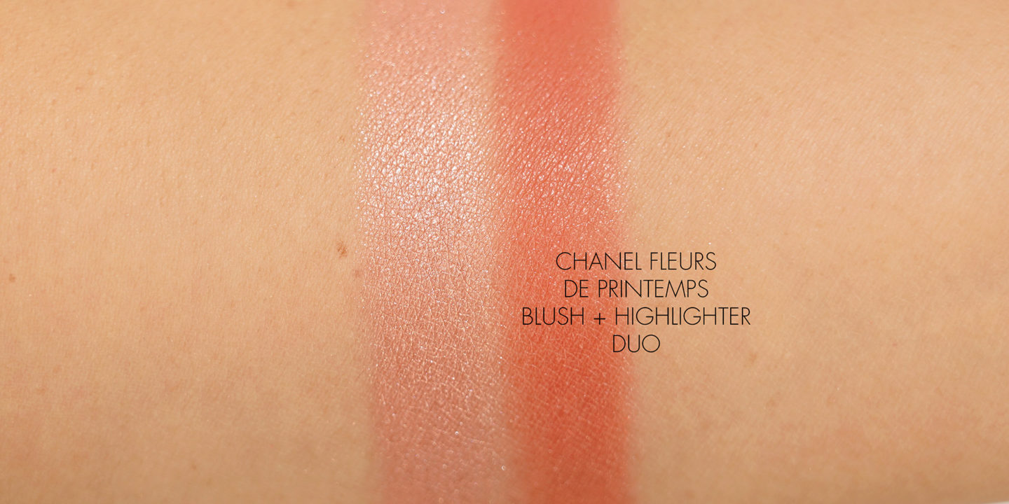 Chanel Chanel Fleur de Printemps Blush Highlighter Duo Swatches