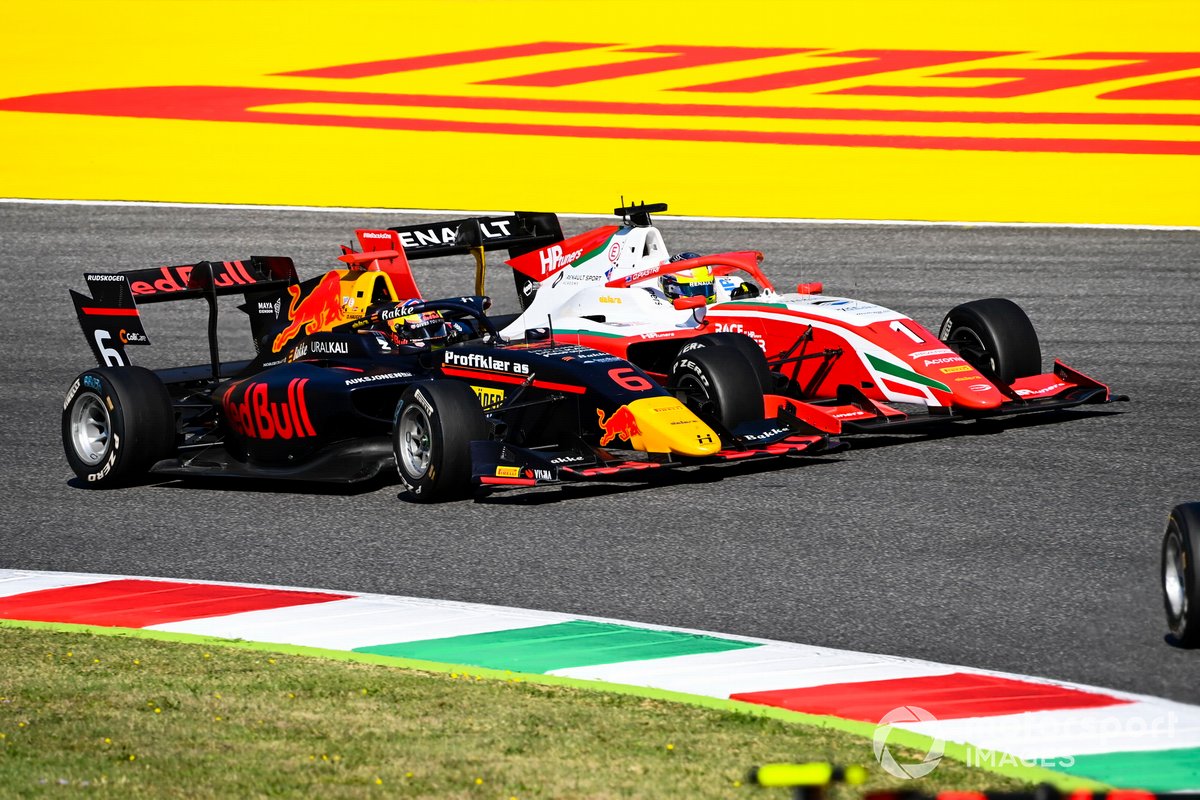 Dennis Hauger, Hitech Grand Prix et Oscar Piastri, Prema Racing 