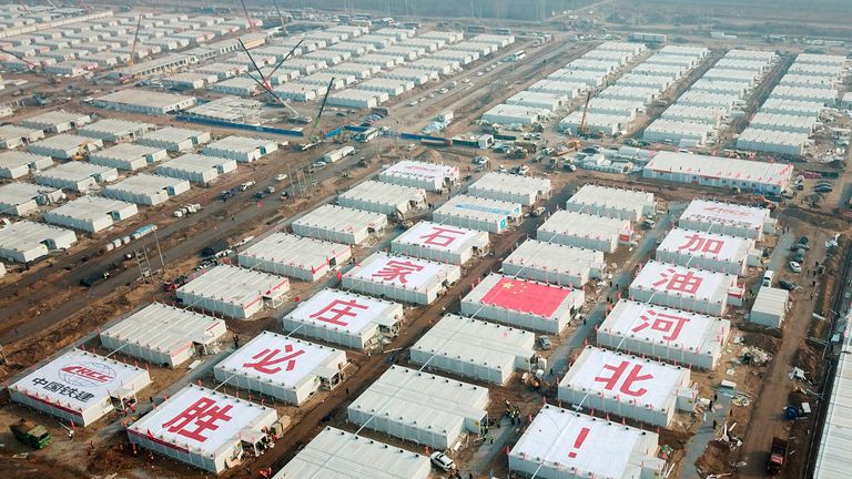 Le centre de quarantaine COVID à Shijiazhuang, province du Hebei, Chine

