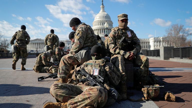 Washington a été inondé de garde nationale pour protéger la cérémonie 