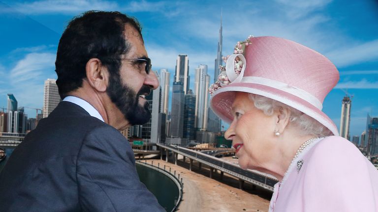Le règne de Dubaï, le cheikh Mohammed bin Rashid al Maktoum, rencontre la reine chaque été à Ascot et dans d'autres courses