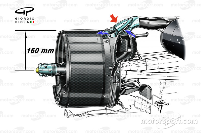 Mercedes AMG F1 W10, conduit arrière