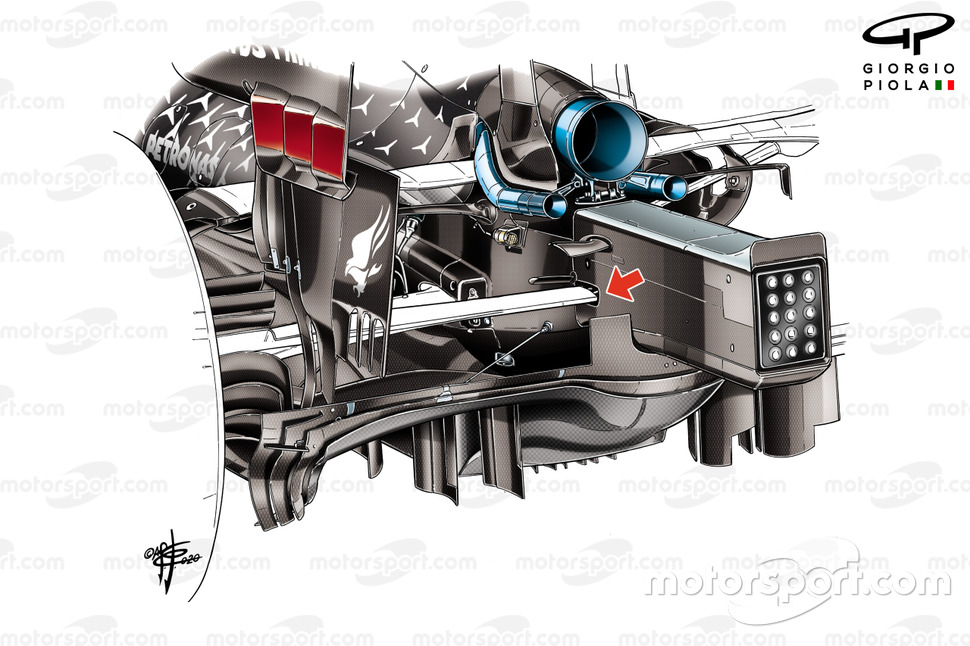 Suspension arrière Mercedes AMG F1 W11